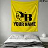 Custom Name BSC Young Wall Tapestry Aesthetic Wall Hanging Printed Fabric Blanket Decorative Tapestries for Bedroom Living Room Home Decor