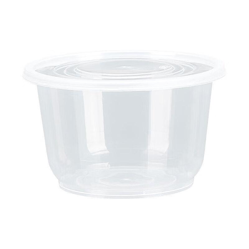 Disposable Round Plastic Takeout Bowl with Lid