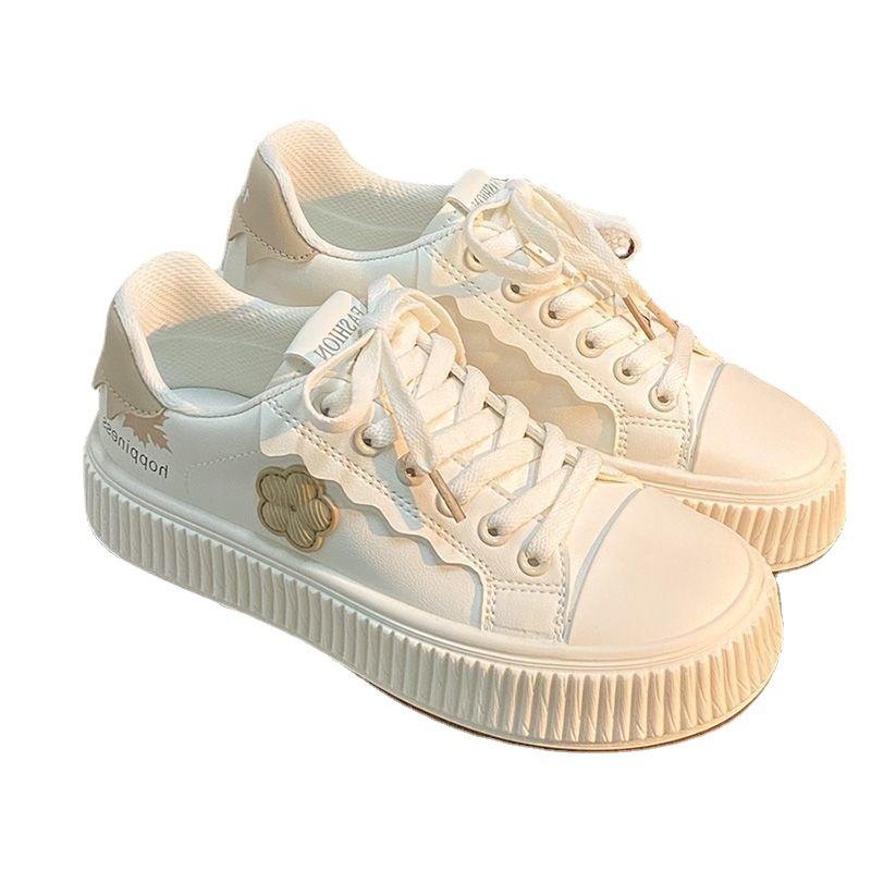 Little White Shoes Female Students Versatile High Value Round Head Cute Flat Bottom Casual Sports Shoes