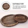 Decorative Wooden Tray Small Tray Round Wood Tray Multi-purpose Farmhouse Kitchen Countertop Home Decor Candle Holder CTP002
