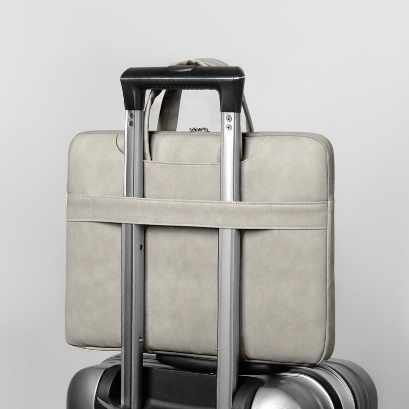 Damen Handtasche aus verschleißfestem PU-Leder: Tablet- & Laptop-Hülle, Leichte Umhängetasche