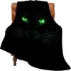 Glowing Cat Eyes Flannel Throw Blanket Soft Cozy Fleece for Home Office Sofa and Car All Season Gift 150x200cm