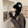 Retro knitted hat women's autumn and winter versatile face small wool bucket hat thickened cold-proof warm hat