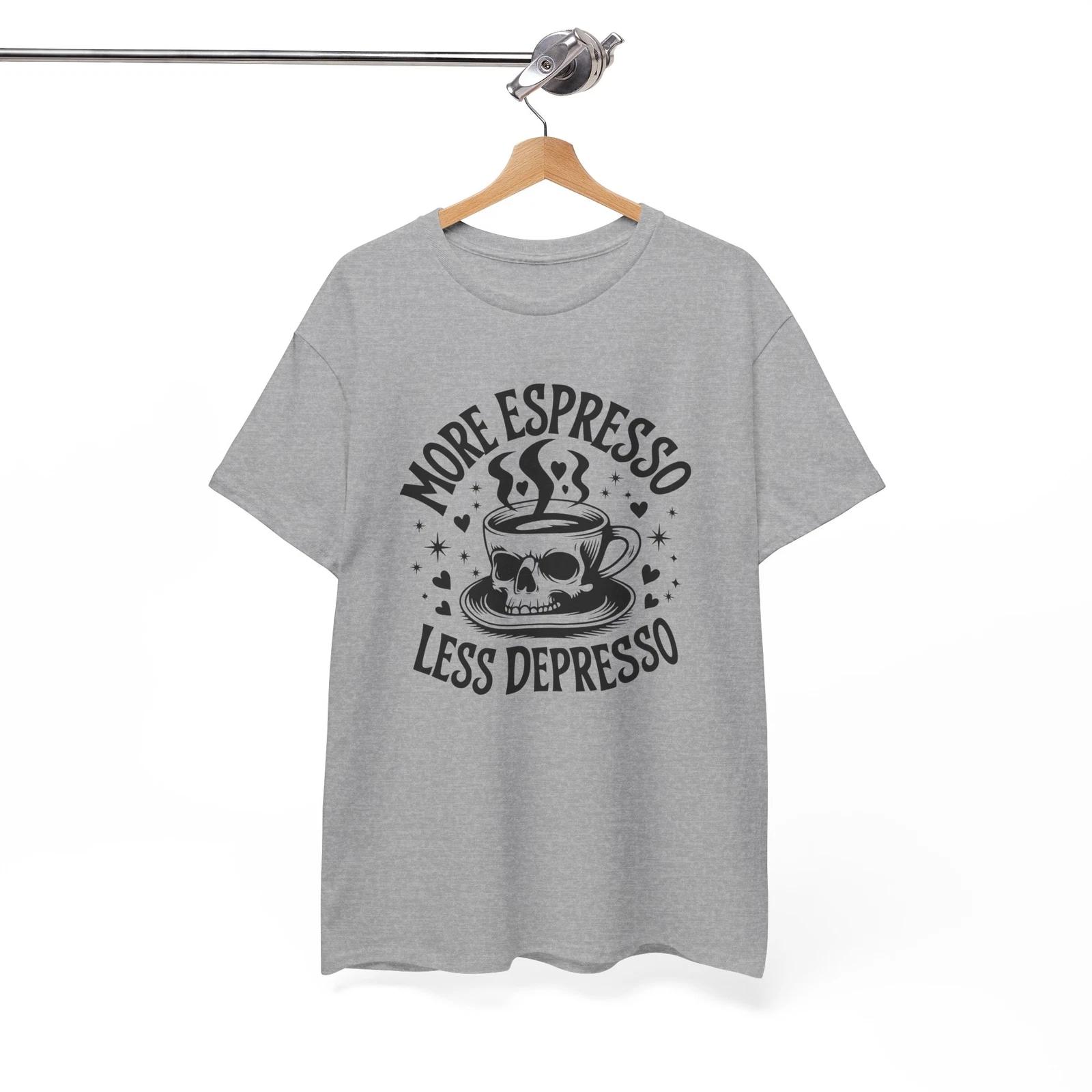 Ice Cold Humor T-Shirt - Savage & Funny Tee MORE ESPRESSO LESS DEPRESSO Shirt M