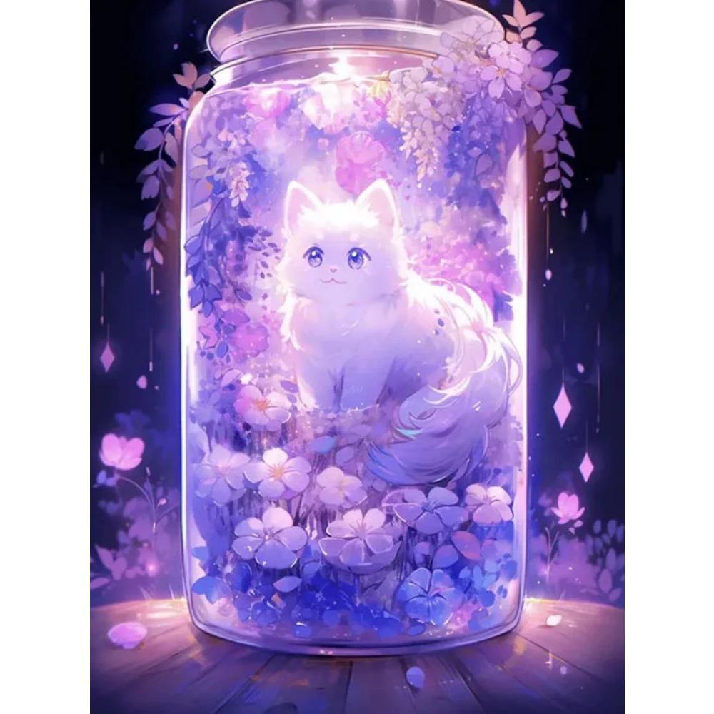 Diamond Painting Full Drill Luminous Butterfly Round Diamond Painting Handmade Fruit Cute Cat Animal Diy Diamond Mosaic Painting Home Decoration