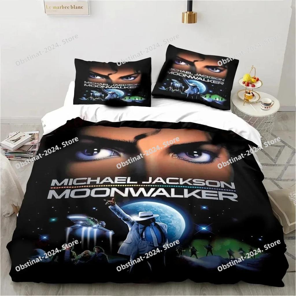 3D Printing Michael Jackson Bedding Set Duvet Cover Bed Set Quilt Cover Pillowcase Comforter king Queen Size Boys Adult