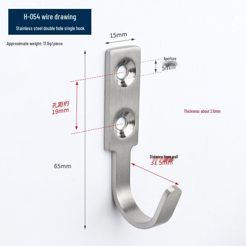 Stainless Steel Bathroom & Wardrobe Coat Hook