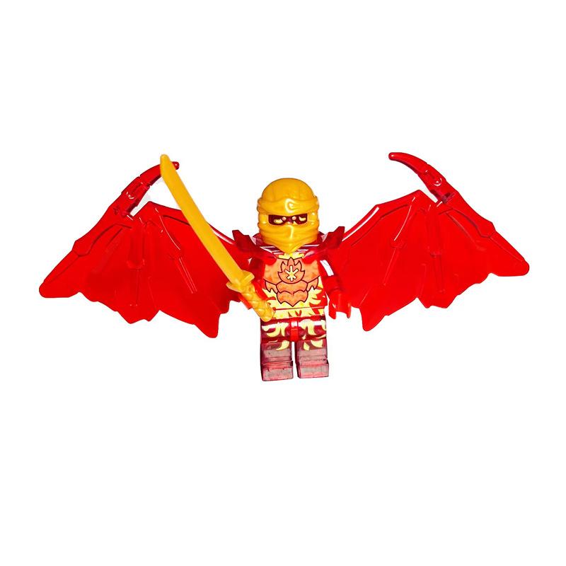 Flying Ninja Building Block Figurine With Wings Small Particles Splicing Assembly Doll Toy Bag