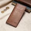 Men Slim Long Wallet Wallet with ID Bifold Card Holder Window Minimalist Card