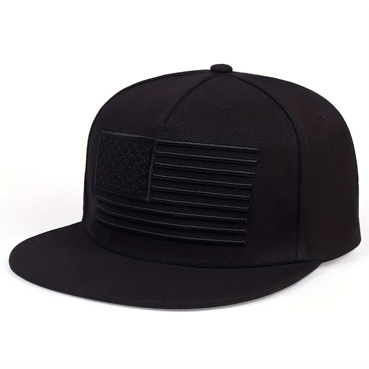 

Unisex American Flag Embroidery Hip-Hop Hats Outdoor Adjustable Casual Baseball Caps Sunscreen Hat