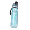 PE Misting Water Bottle Spray Mist Sports Water Bottle Reusable Cooling Drinking Bottle With Double Wall Insulation Carry Loop