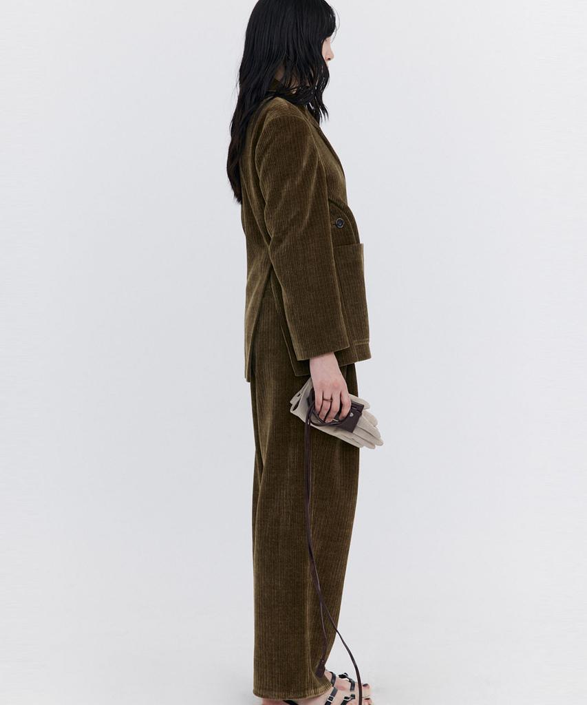 WNDERKAMMER Corduroy Wide Pants_Khaki