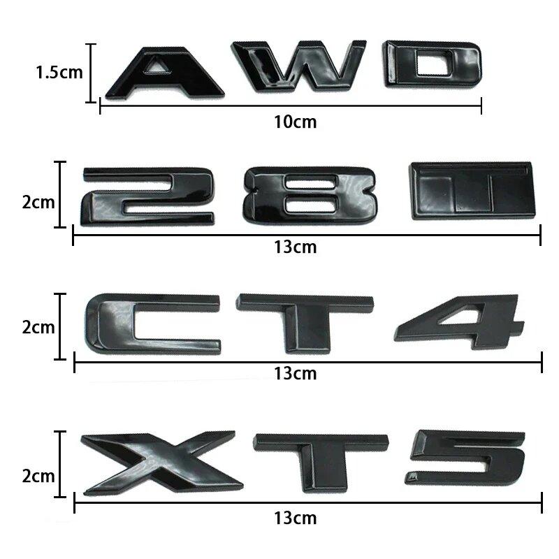 For Cadillac CT5 AWD 25T 28T 40T ABS Car Front Grille Emblem Cover Rear Trunk Badge Stickers Tail Displacement Decal Accessories
