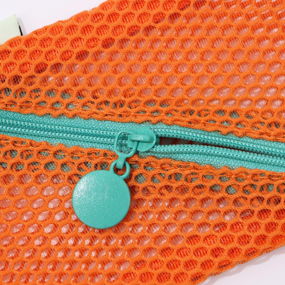 Portable Mesh Cosmetic Bag Dopamine Color Storage Makeup Case Women Mesh Toiletry Storage Pouch Organizer