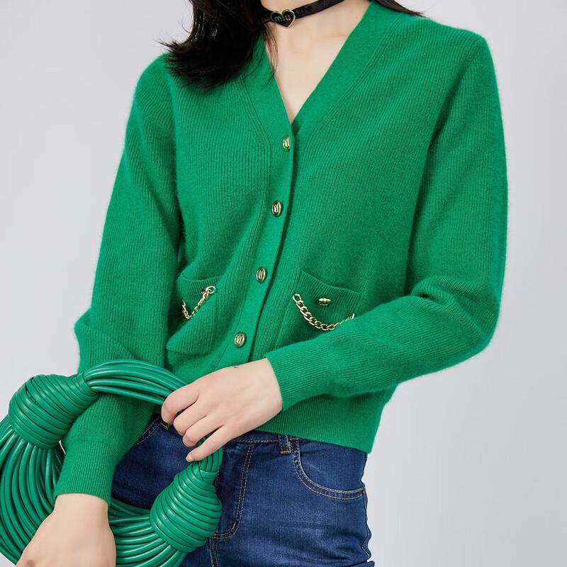 

Gejin Women s V-Neck Long-Sleeve Knit Cardigan M