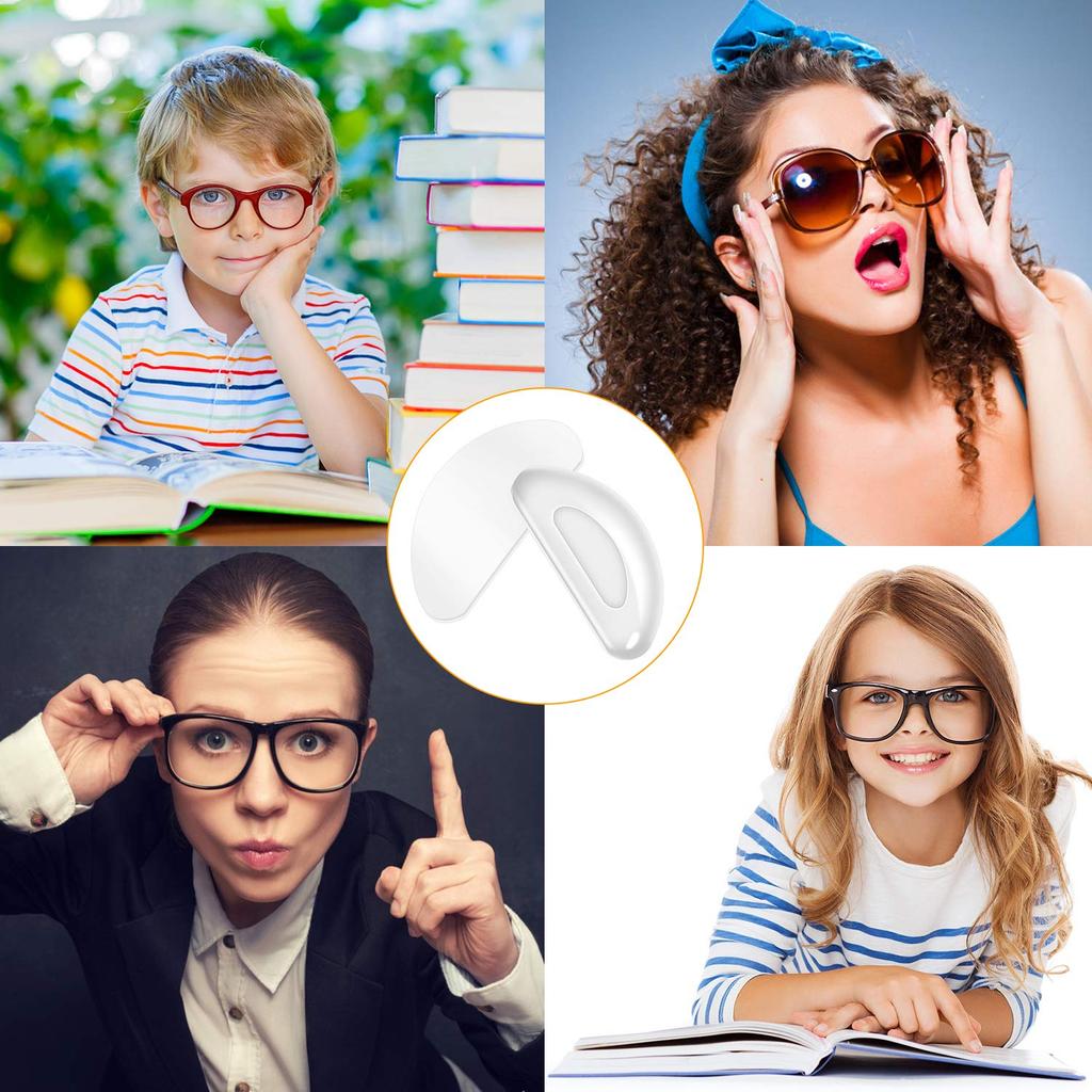 20Pcs Adhesive Nose Pad Non-slip Light Eyeglasses Nose Support Tightly Fitting Silicone Glasses Nasal Holder Accessories