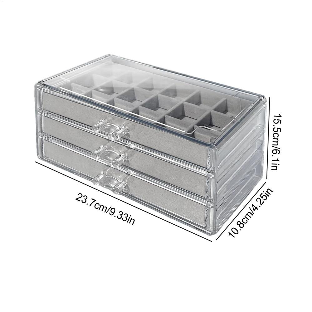 54 Grids Rock Display Case Crystal Gemstone Collection Shelf with Clear Lid Acrylic Organizer for Fossils Minerals Specimens серый 7070₽