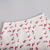 Spring Women's Elegant High Waist A-line Mermaid Hem Floral Cherry Print Skirt Vintage Crossborder European American Style Skirt