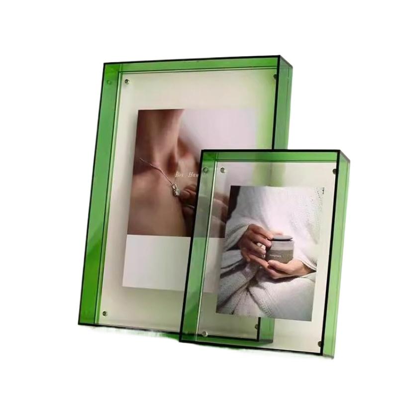 Colorful Acrylic Photo Frame Table Wall Hanging Ins Transparent Acrylic Picture Frame Poster Display Stand Home Ornaments Decor