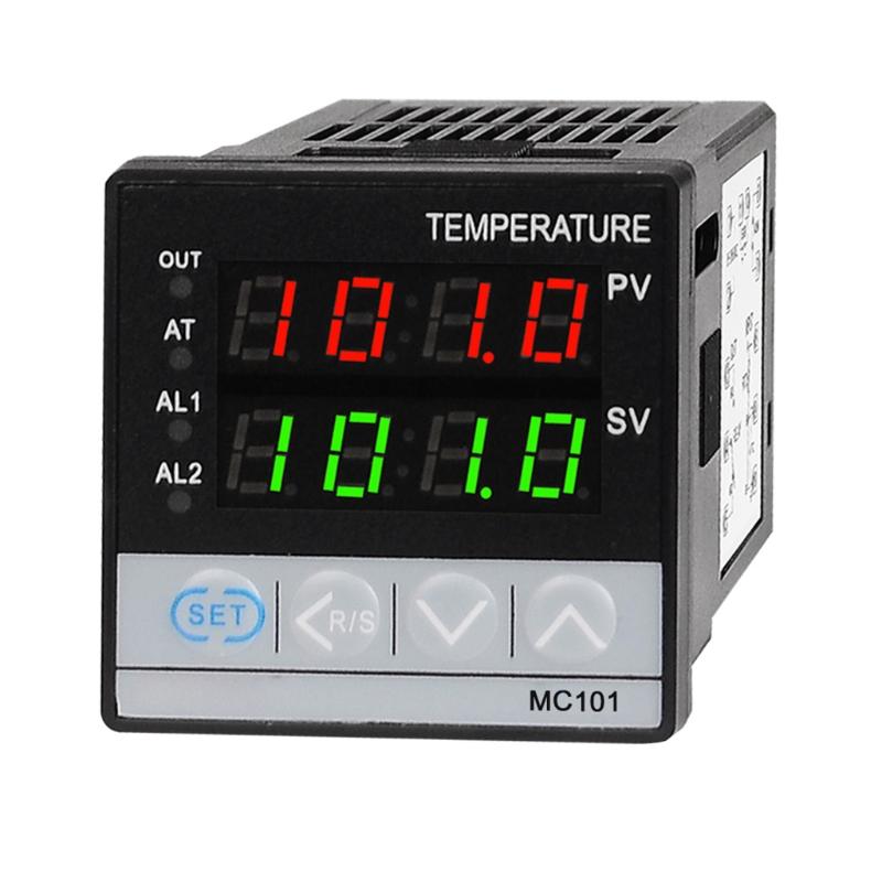 MC101 Digitaler PID-Temperaturregler Relais-/SSR-Ausgang 48mmx48mm 85-265VAC Unterstützt ℃/℉ Temperaturanzeige