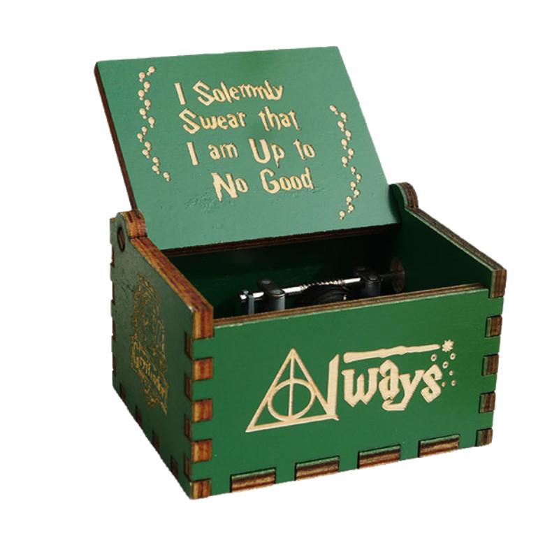 

Музыкальная шкатулка Поттер Деревянная Ретро С ручным заводом Гравированная Игрушка Украшение Подарок Рождество Style 6