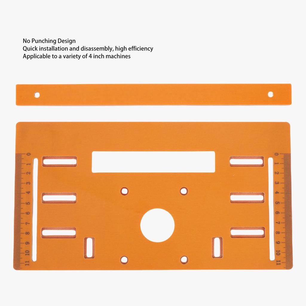 Cutting Machine Base Board 90° and 45° Cut Punching Design 28x15cm 0-9.5cm Range Circular Saw Base Plate for Woodworking Tasks