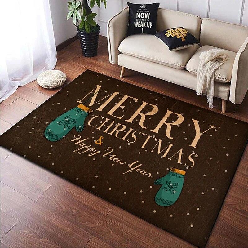 Christmas New Year Gift HD Printing Area Carpet, Living Room Sofa Decorative Carpet, Anti-skid Mat, Alfombras Direct Shipment
