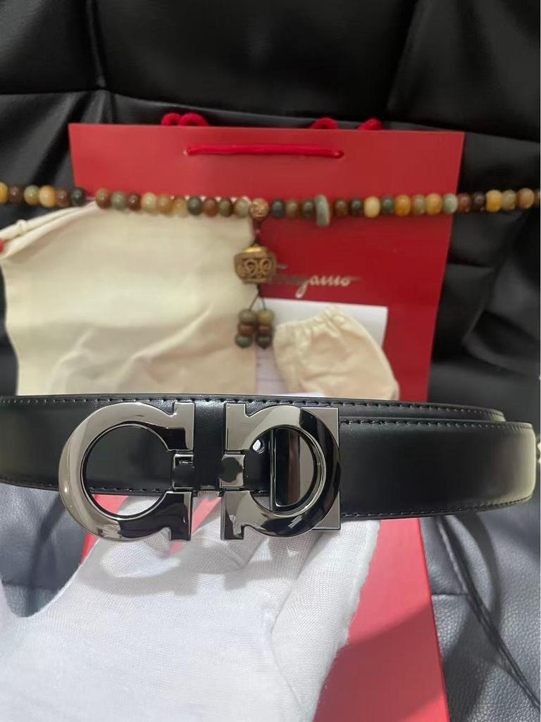 Modern Men's Leather Belt - Genuine Cowhide for Casual and Trendy Wear