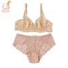 Women Sexy Lace Lingerie Sets 2 Pieces Underwired Bra&Panty Set Sheer See Through Low Waist Underwear