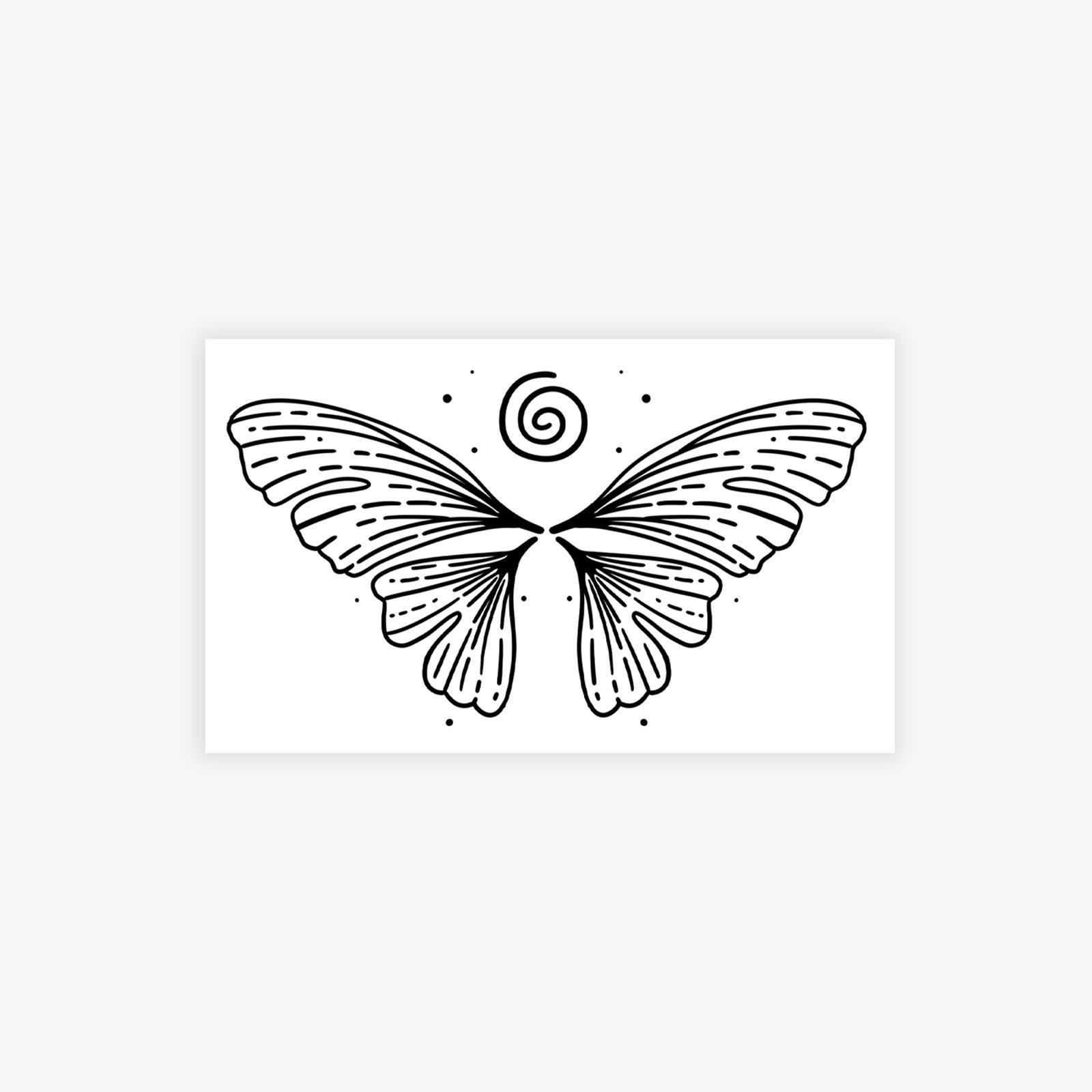 Butterfly Tattoo Sticker, Long-Lasting Waterproof And Non-Reflective, Advanced Sense, Cute And Simple Tattoo Sticker. 10*6