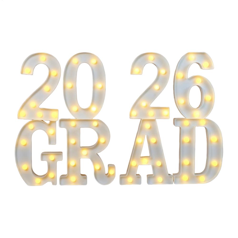

Graduation Decorations 2026 2026 Light Up Letters Table Centerpieces LED School Graduation Party Decor For Kindergarten белый