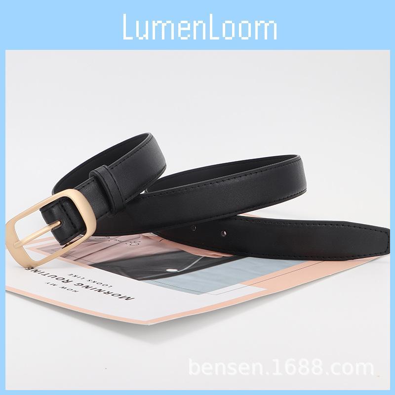 Women Decorative Trendy Jeans Belt Buckle Waistband Casual Black Streetwear