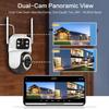 Icsee Dual-Lens 5G WiFi Camera: HD Color Night Vision, Mobile-Powered Remote Outdoor Monitor