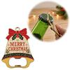 Holiday Bar Tool Accessory Christmas Bell Bottle Opener, Heavy Duty Beer Cap Remover, Magnetic Festive Kitchen Wall Decor Refrigerator Magnet,
