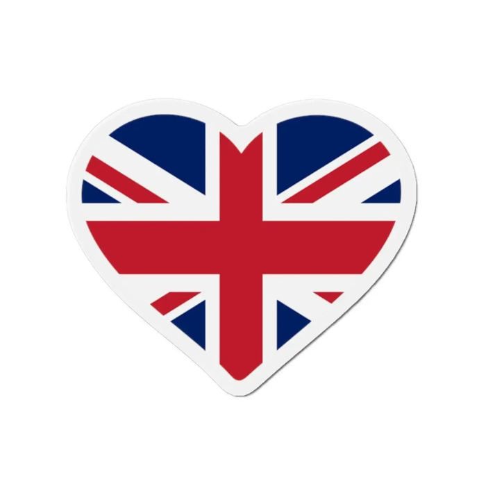 Aimant Coeur Drapeau Royaume-Uni - Multicolore - 7 Cm - 50 Pièces - Résine Synthétique - Mixte