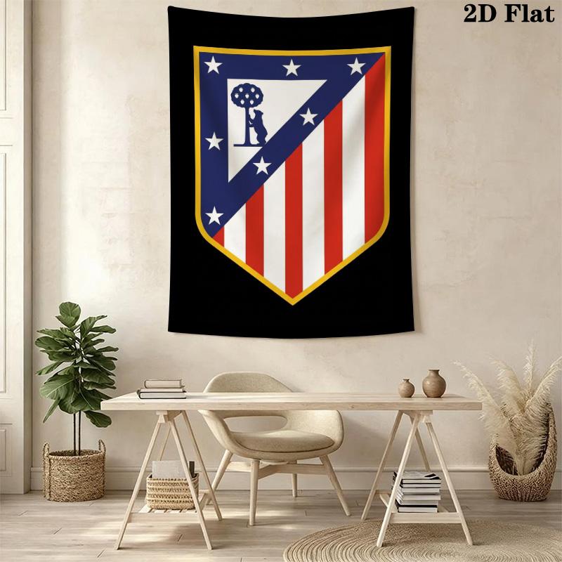 Club Atltico De Madrid Crest Threepiece Set 1 Duvet Cover 2 Pillowcase Without Core Bedding Set Soft And Comfortable