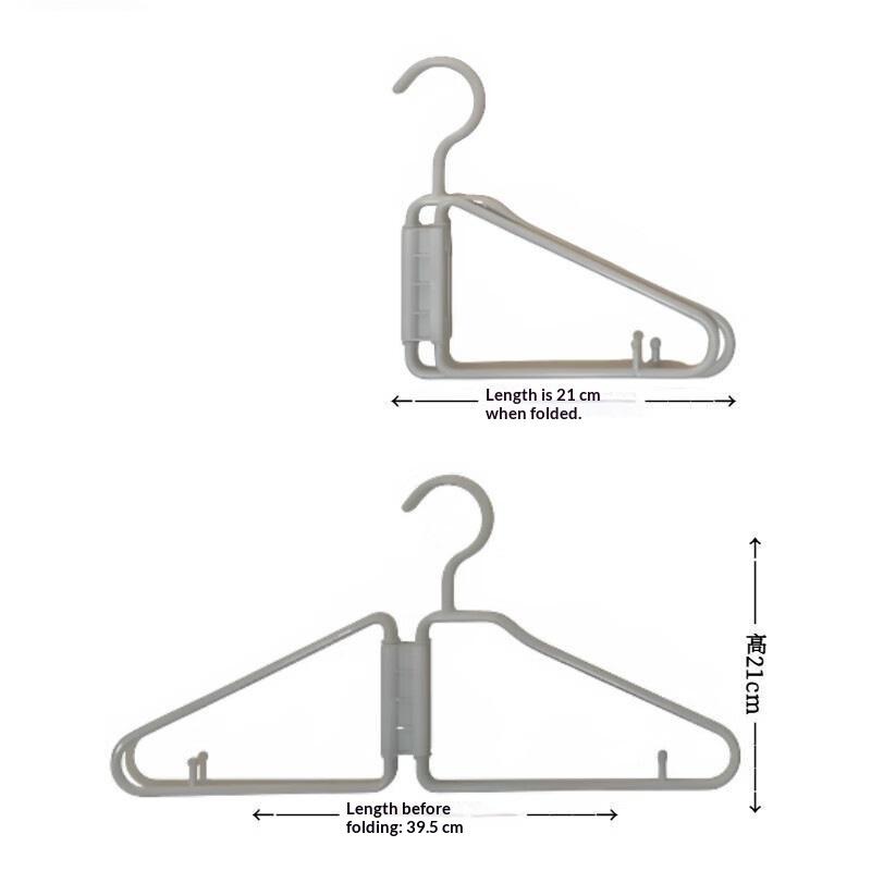 M-5Pcs Multifun Cloth Hanger Foldable Portable Travel Saving Space Ultra-Light Clothes Hangers For Home Business Trip Vacation