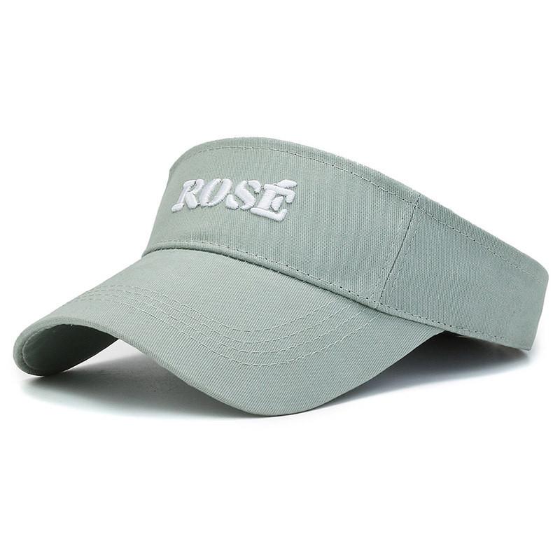 Letter Summer Rose Embroidery Baseball Cap Sporty Visor Cap Sun Gift Protection