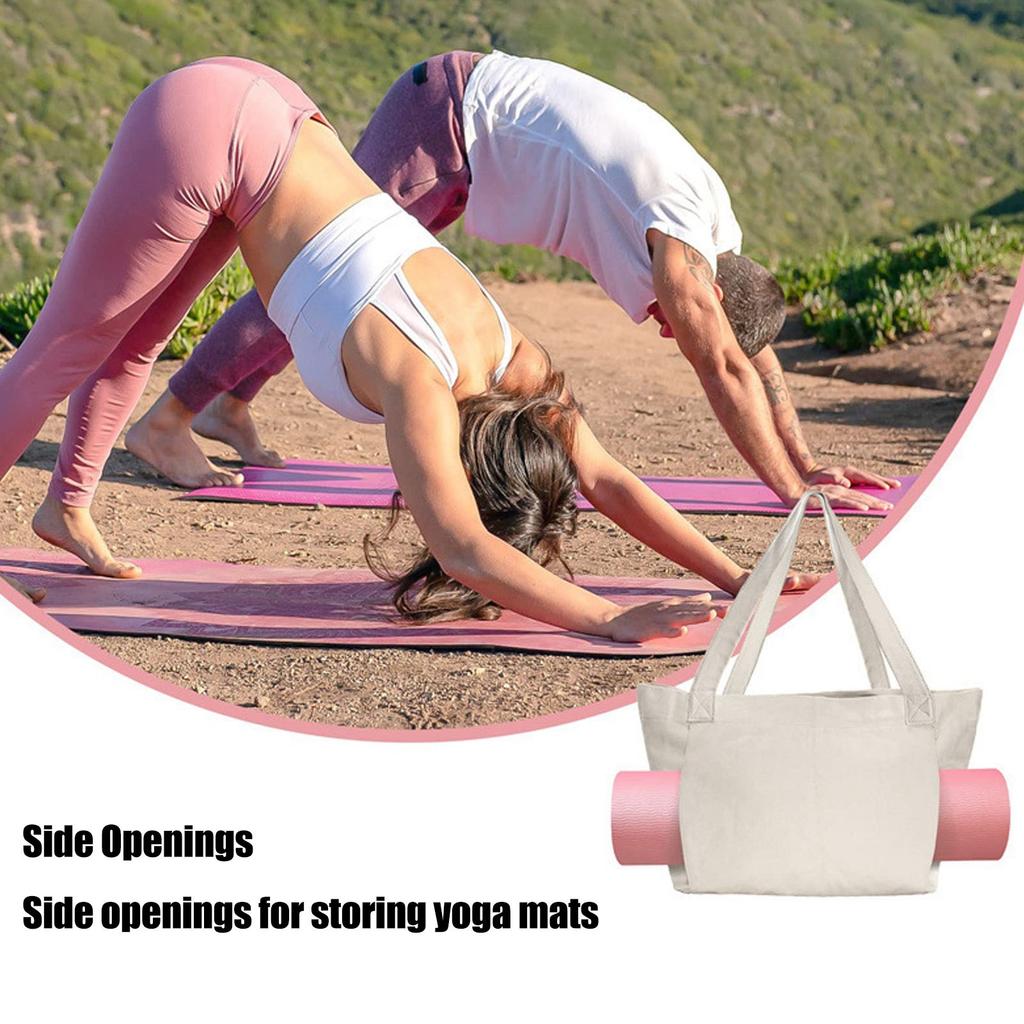 Borsa Tappetino Yoga Pilates Sport Poliestere Portatile Multifunzione Tela Borsa Tote Yoga