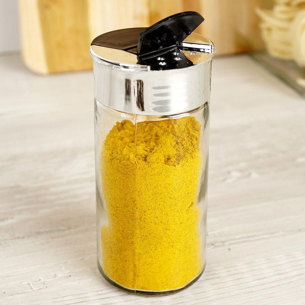 Spice container with strainer, glass, 100 ml