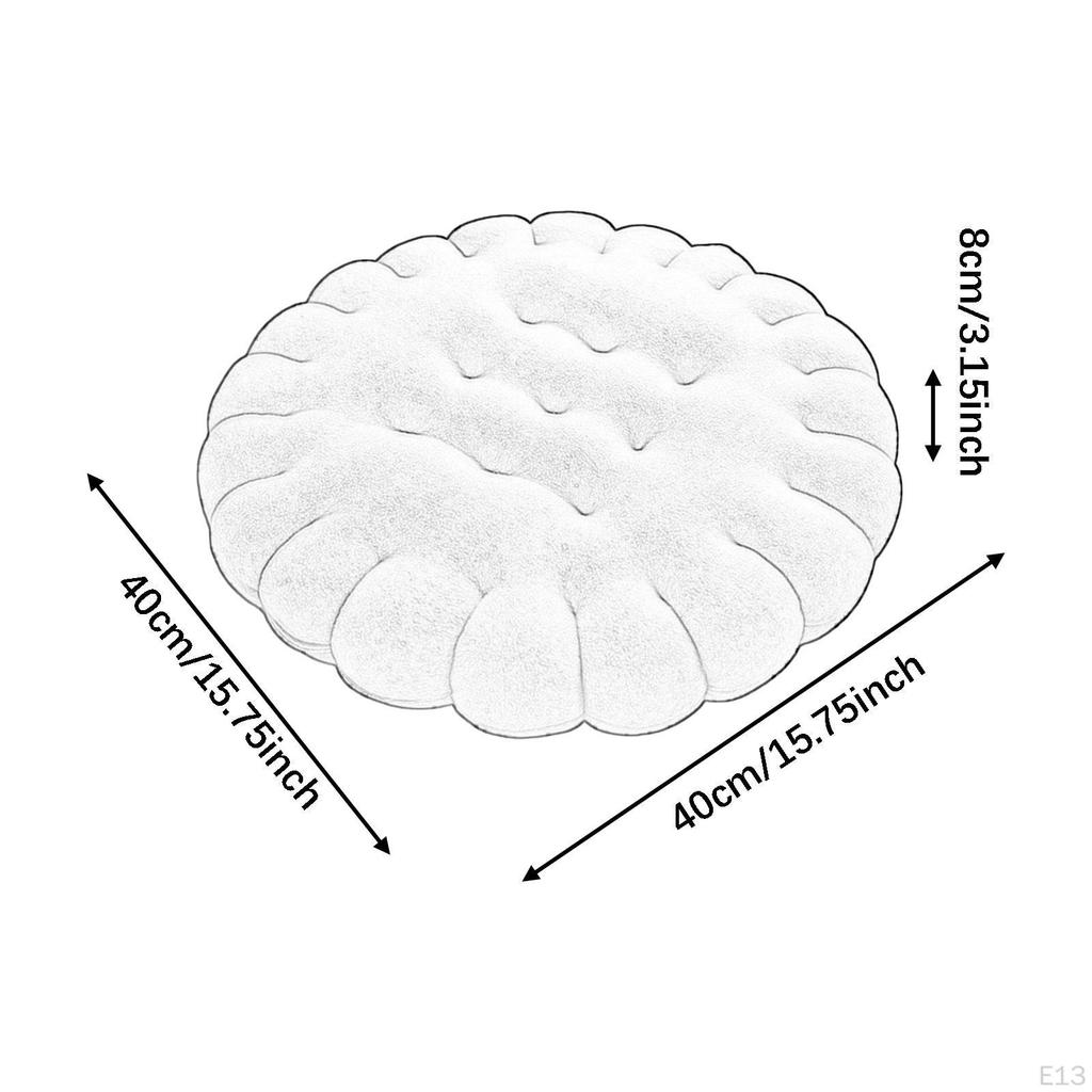 Biscuit Shape Cushion Cookie Chair Pad Comfortable Simple Cute Decorative Seating Mat Floor for