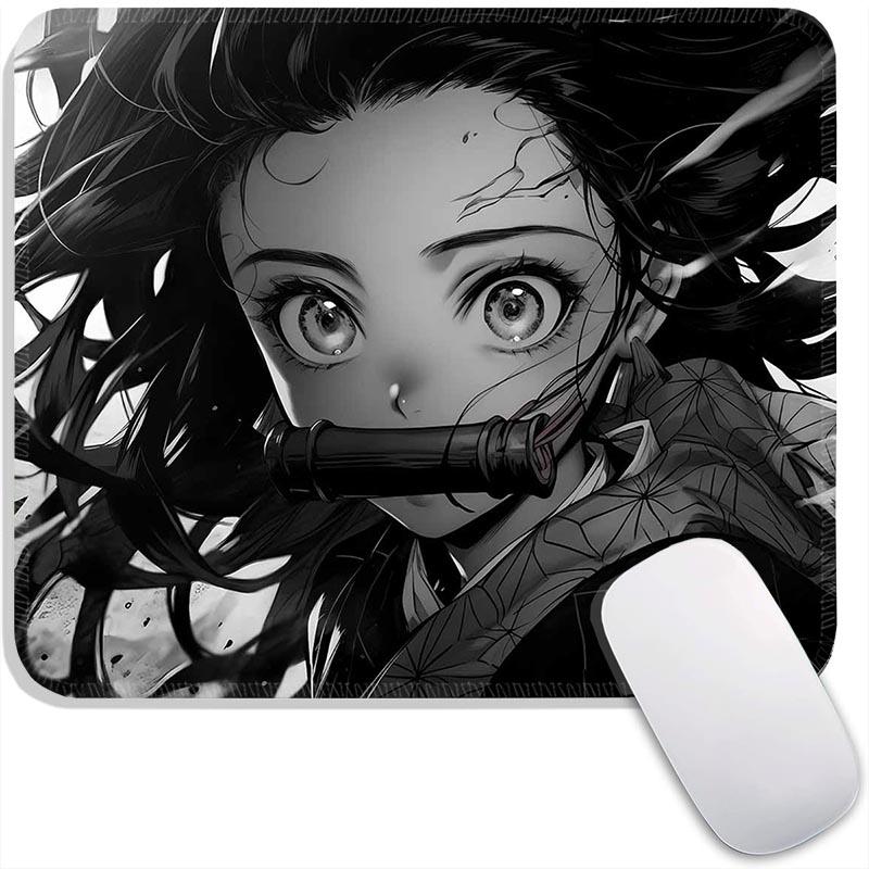 Anime Standard Mouse Pad Demon Slayer Gamer Mouse Mat Small Gaming Mousepad Travel Mouse Mats Non-Slip Office Mousemats