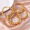 4pcs Fashion Gold Color Pearl Ball Beaded Bracelet for Women Men Round CCB Beads Bracelets Bangle Jewelry Gifts