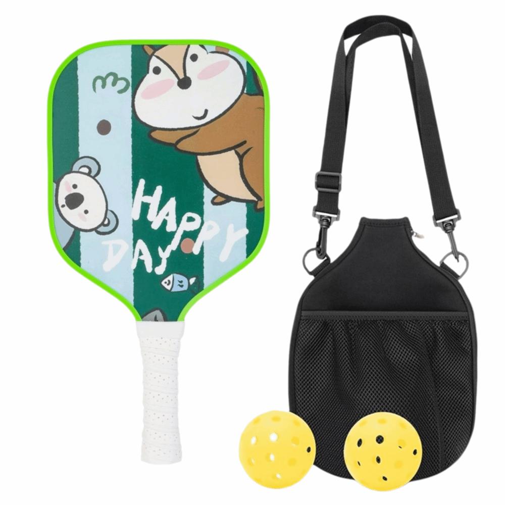 Colorful Kid's Pickleball Set Lightweight Children's Pickleball Rackets  Outdoor Sports
