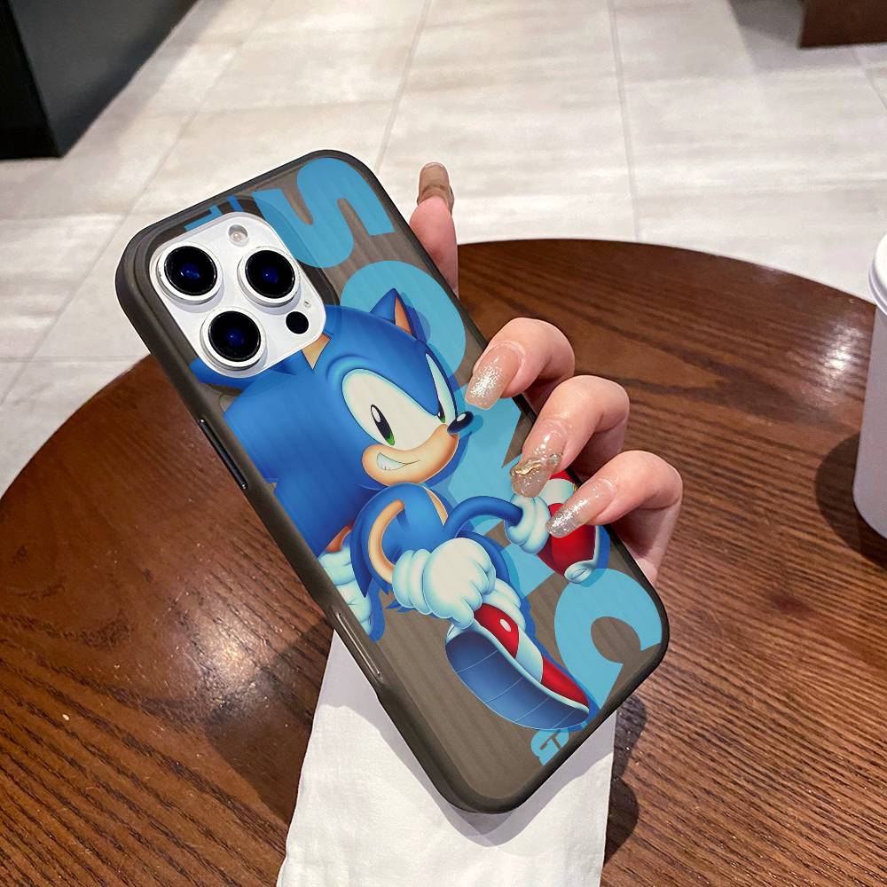 Cartoon Phone Case For S-Sonics Phone Case Corrugated Pattern Phone Case For iPhone 17 Air 16 15 14 13 12 11 Plus Pro Max Cover