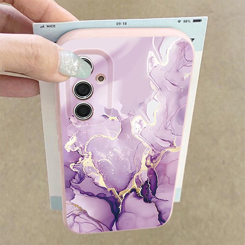 Funda con Patrón de Mármol Para Samsung S26 Ultra S25 Edge S24 S23 Plus S22 S21 FE A15 A16 A17 A35 A36 A54 A55 A56 A57 5G Textura de Cuero Funda Suave