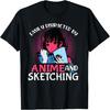 Anime and Sketching Nerd Manga Anime Waifu Girl Cosplay T-Shirt