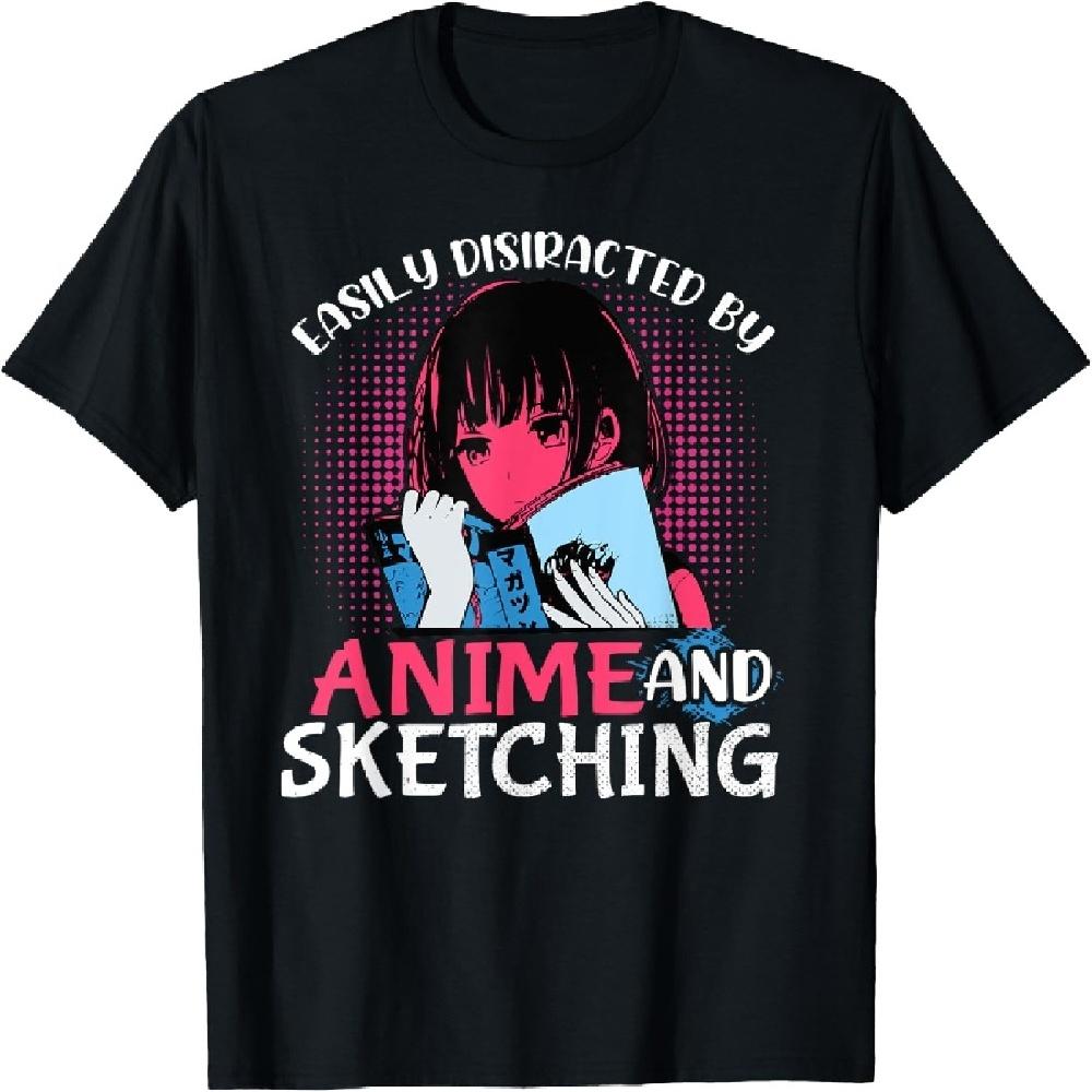 

Anime and Sketching Nerd Manga Anime Waifu Girl Cosplay T-Shirt XXXXXL чорний