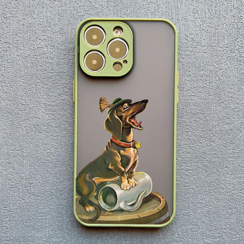 Cute Cartoon Newspaper Reading Dog Phone Case For iPhone 15 14 16 12 Pro Max 11 13 Mini Pro Max X XR XS Lovely Shockproof Covers