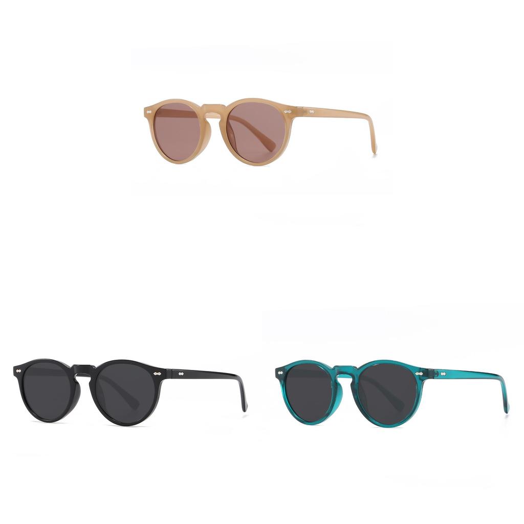 Classic Round Sun Glasses With Polarized Pc Lenses For Travel And Casual Wear